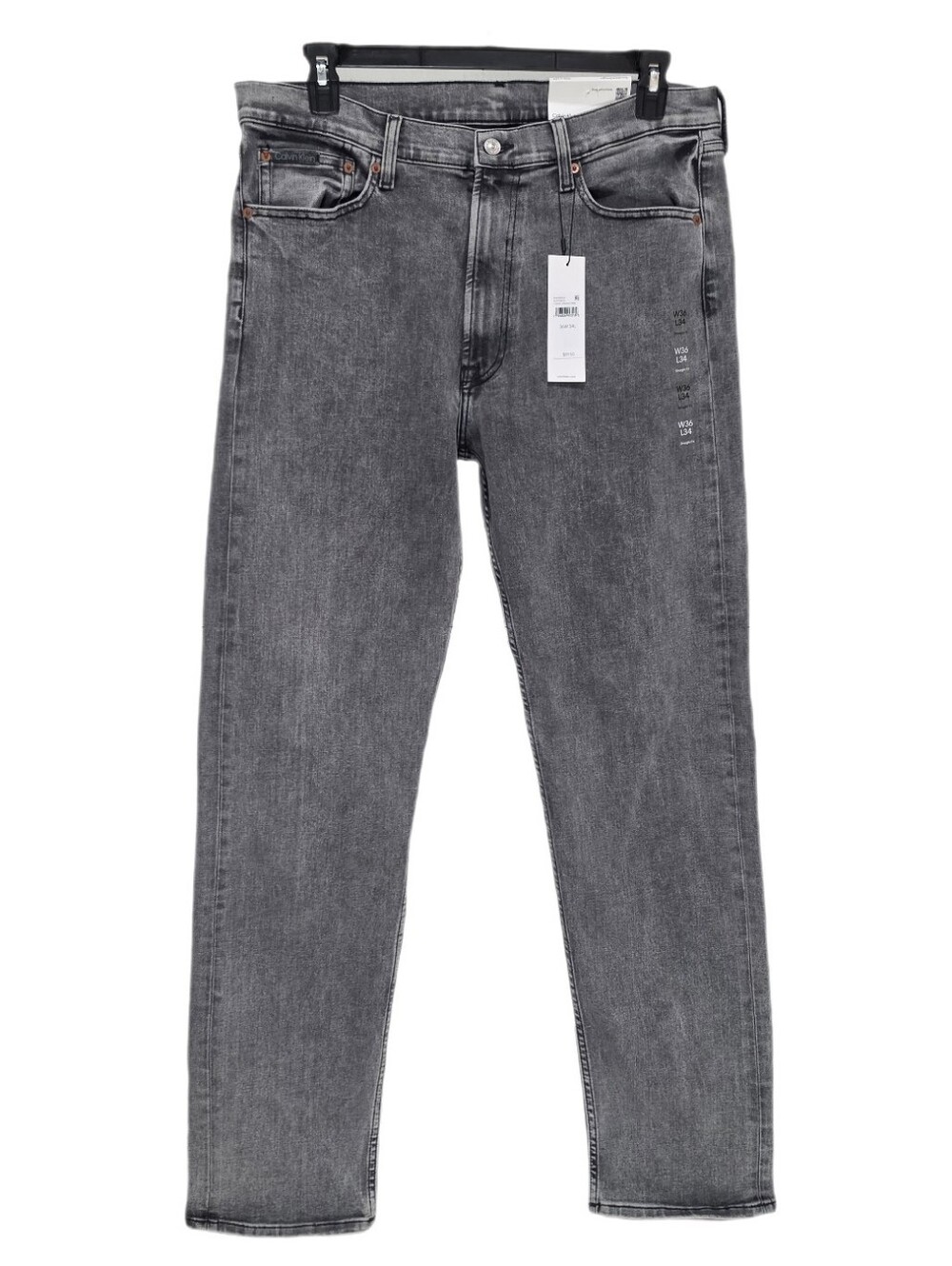 Calvin Klein Men's Standard Straight Leg Jeans Stretch Faded Gray Size 36W × 34L